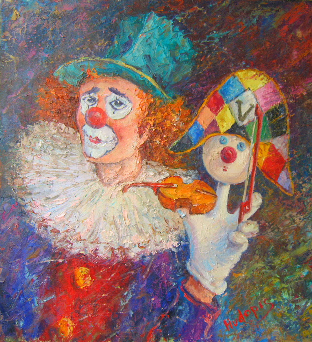 Бабка клоун. Художник Christian Jequel клоуны. Клоун. Весёлые клоуны.